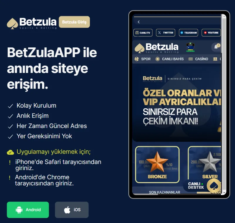 betzula mobil uygulama